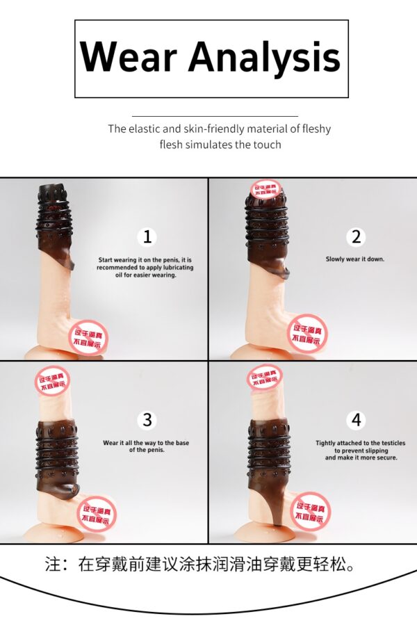 Men's Particle Set Thread Set Wolf Teeth Set Lock Precision Ring Penis Set Men's Blocking Ring Sex Adult Products