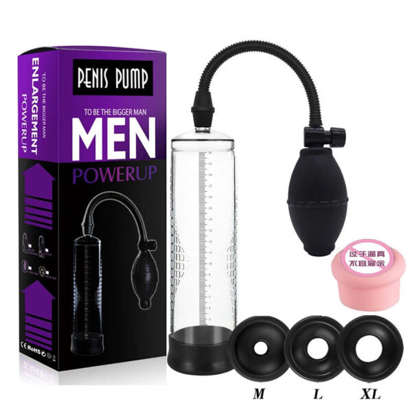 Men Pennis Pump Vacuum Enlarger Aid Impotence Bigger Longer Thicker Handsome up Masturbation Pump