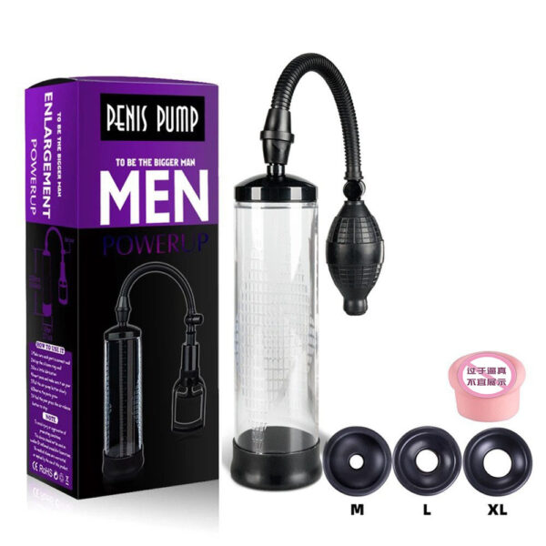 Men Pennis Pump Vacuum Enlarger Aid Impotence Bigger Longer Thicker Handsome up Masturbation Pump
